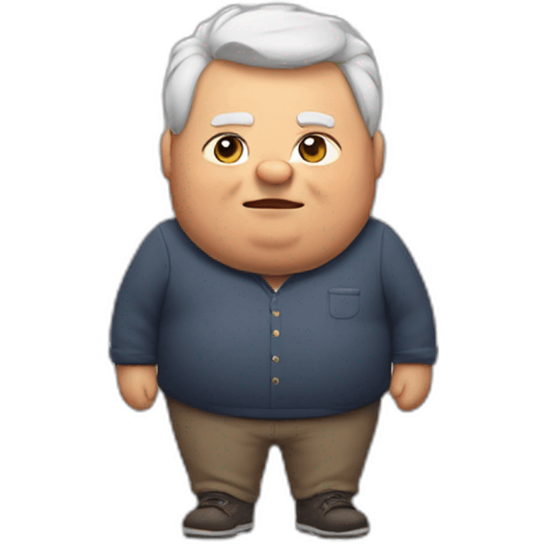 fat grandfather with cat ears emoji