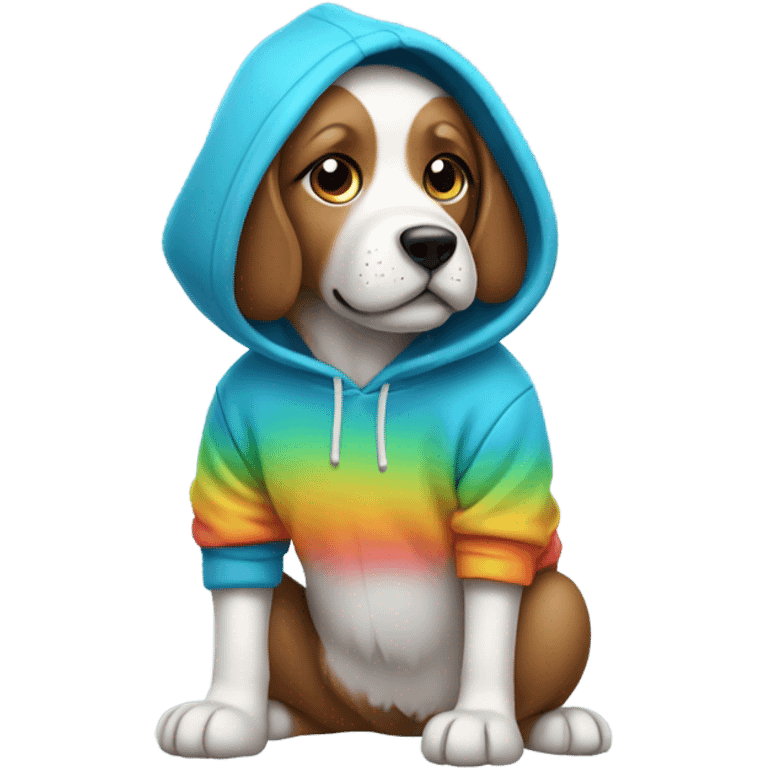 Dog wearing hoodie  emoji