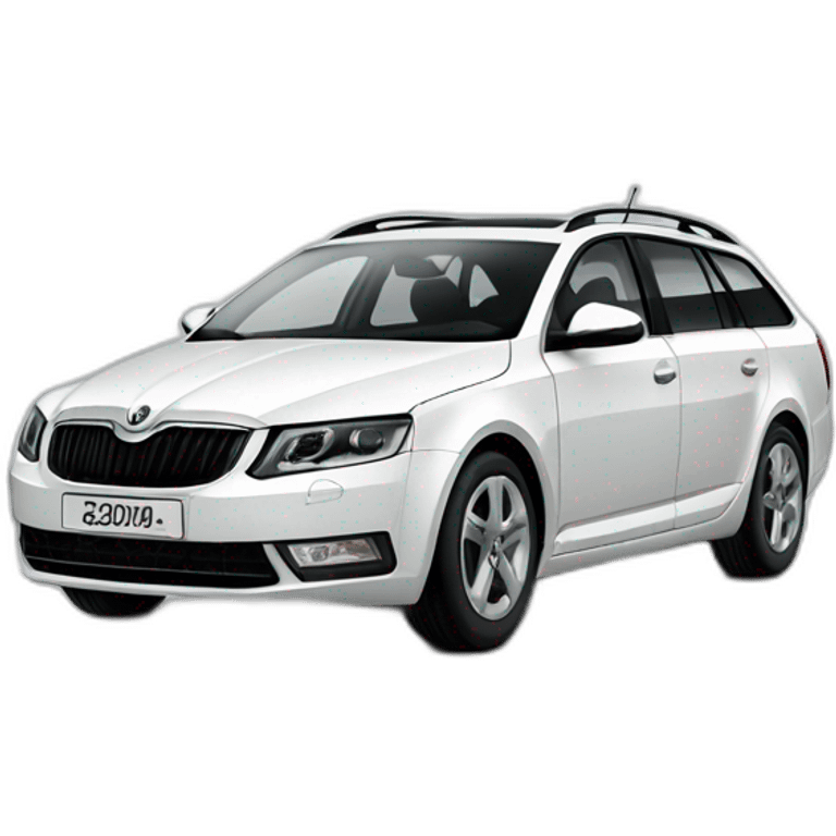 Škoda Octavia5 white emoji