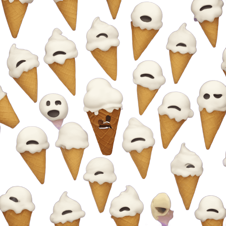 Evil ice cream emoji