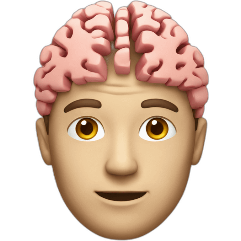 man with digital brain emoji