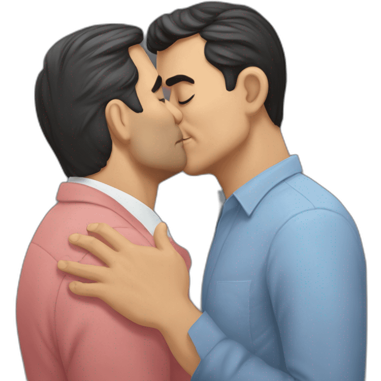 Pedro Sánchez kissing Alberto Núñez feijoo emoji