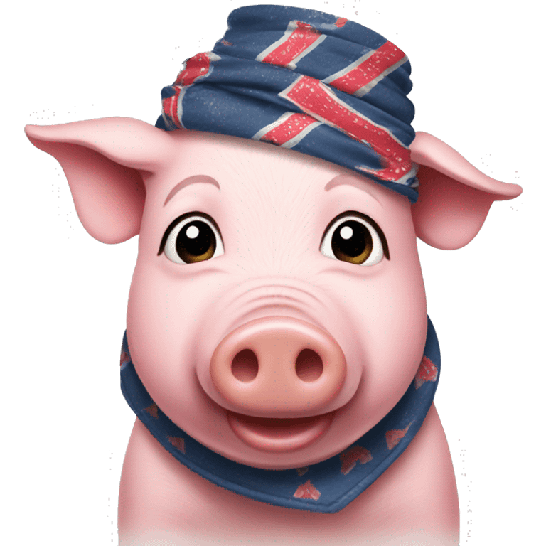 Pig with bandana emoji