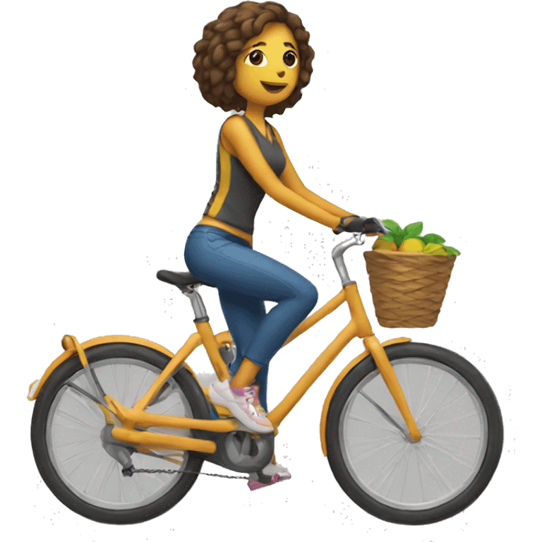 Chica en bicicleta emoji