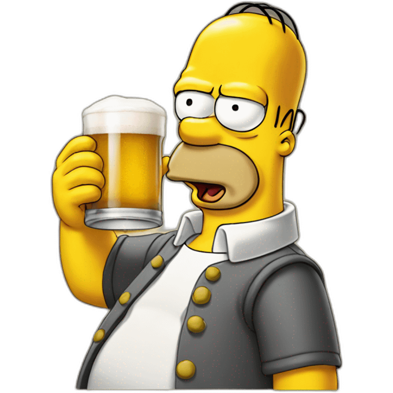 homer simpson drink beer emoji