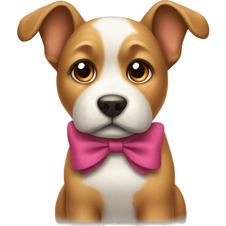 Dog with a bow emoji