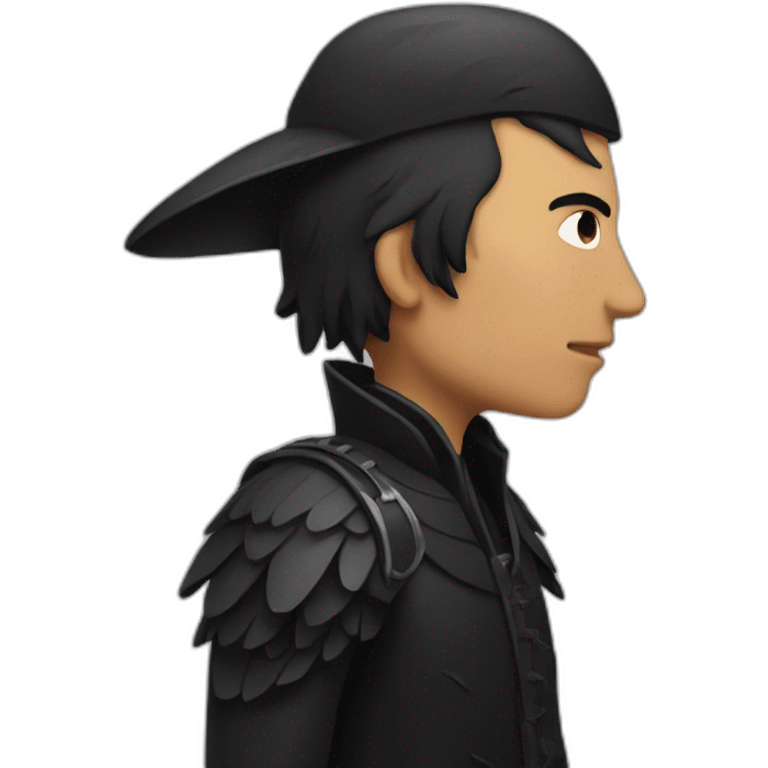 Crow as a man emoji