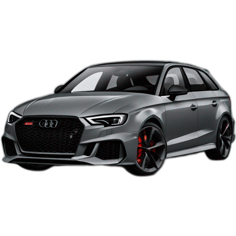 Grey Audi rs3 facelift tinted windows taken from the front emoji