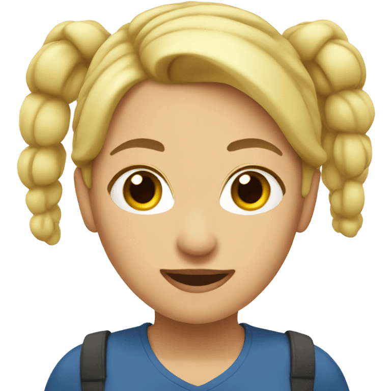 Pigtail blonde women  emoji