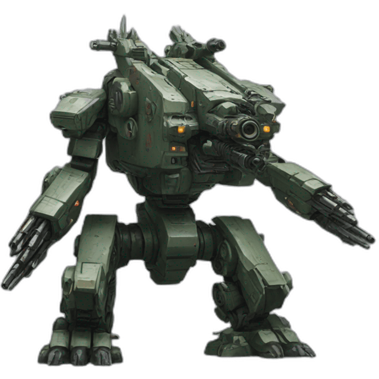 Godzilla mech with artillerie canon emoji