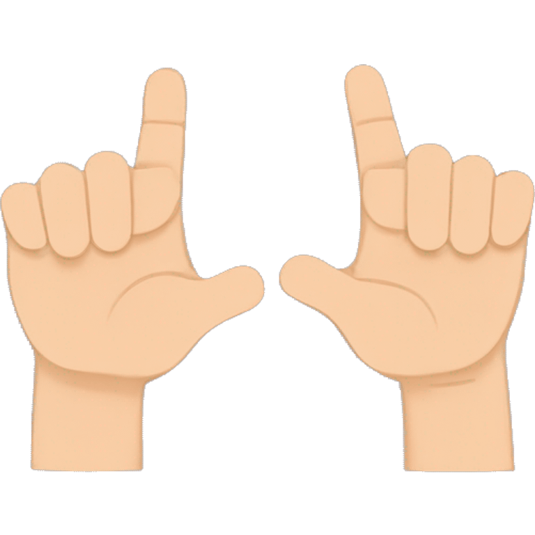 The thumb sticks out from the inside between the index and middle fingers of the fist-shaped hand emoji