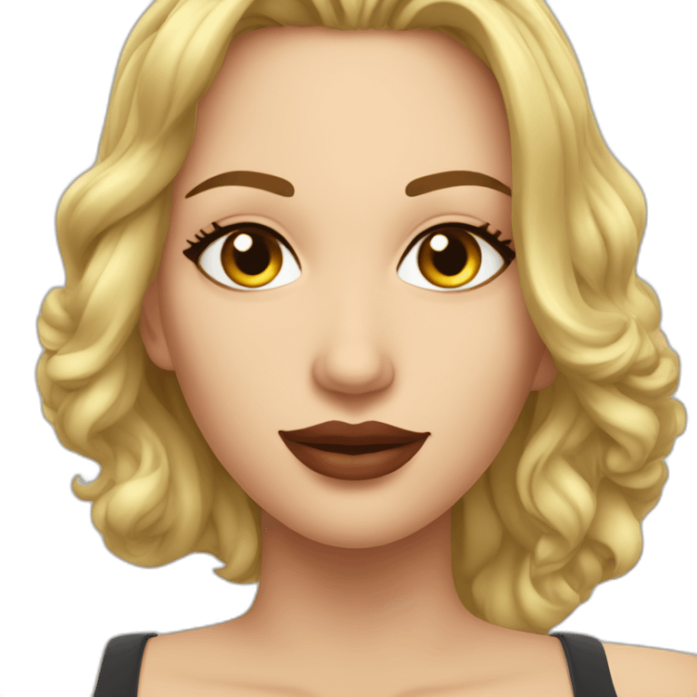 Plus size seductive Caucasian woman emoji