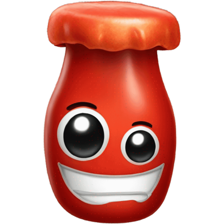 ketchup with hat on it emoji