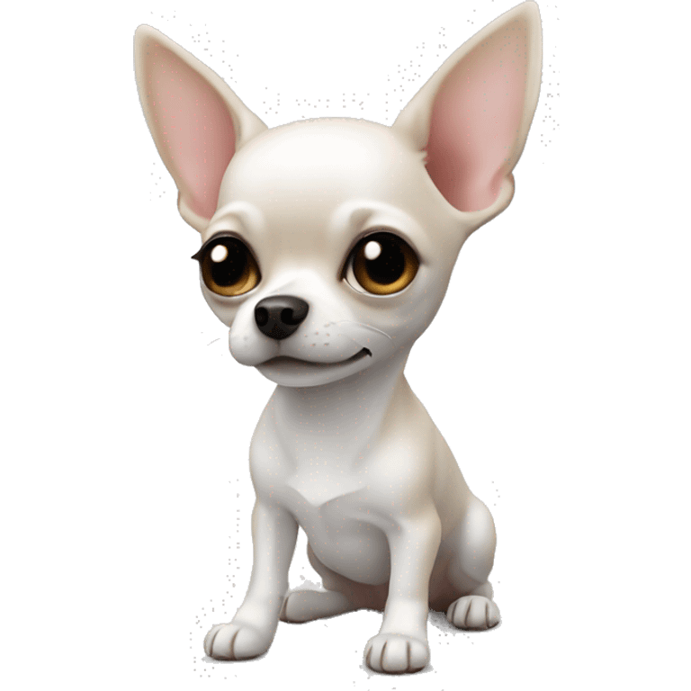 Mini Chihuahua white emoji