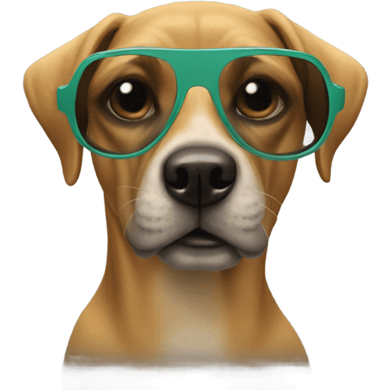 dog with pit viper sunglasses on it emoji