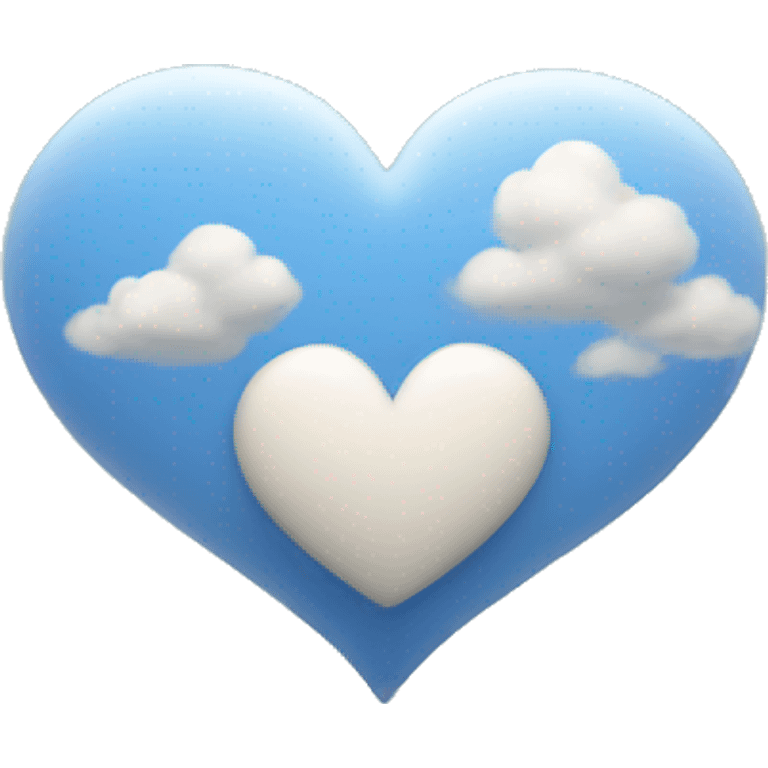 Heart in front of clouds emoji