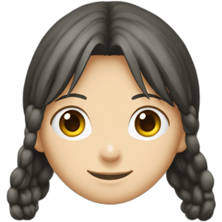 Tête de Luffy en fille avec des cheveux longs emoji