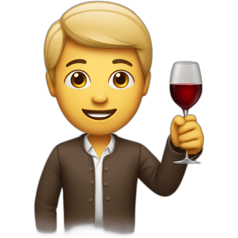 Person holding a wine emoji