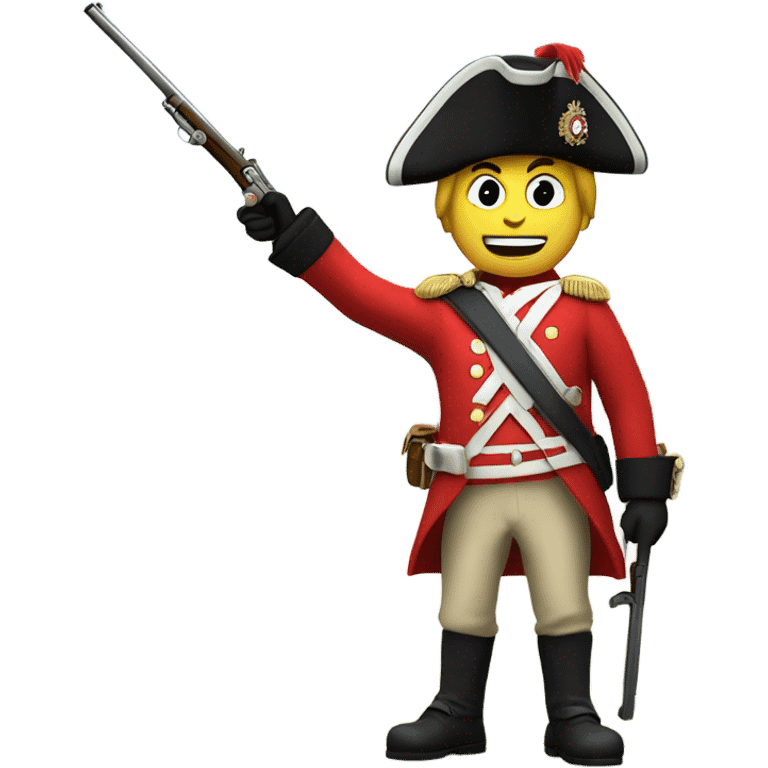 british redcoat saluting with musket in hand emoji