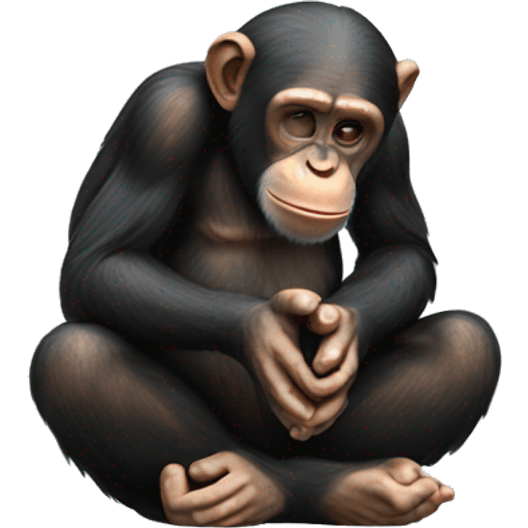 Chimp praying emoji