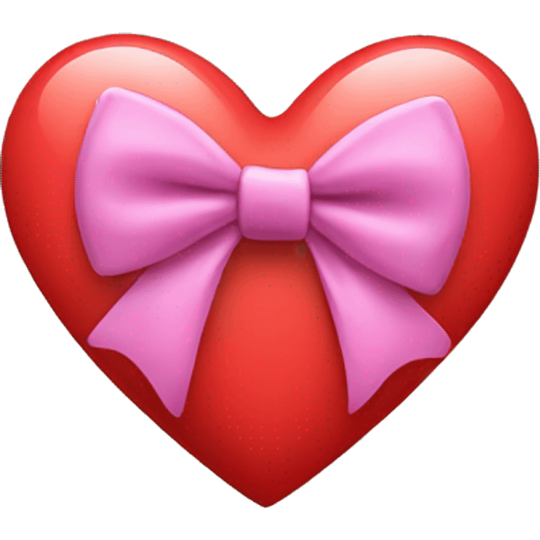 Heart with cute bow emoji