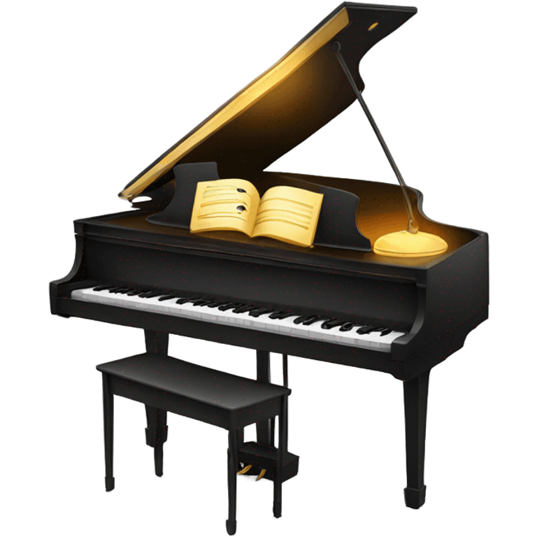 Piano with lamp on top emoji