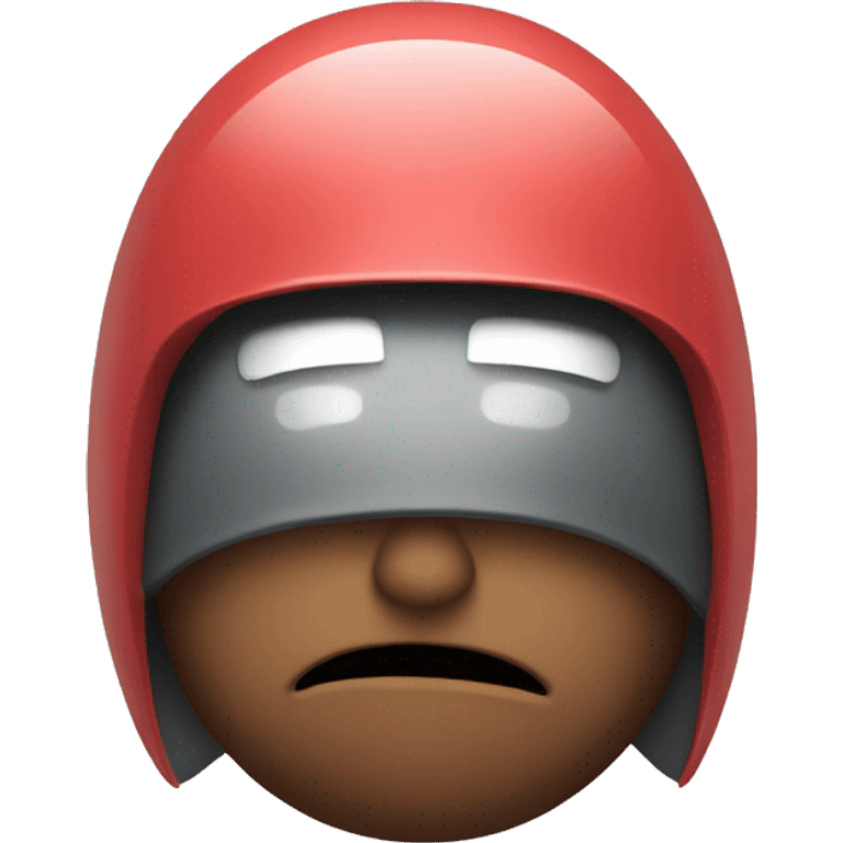 frown emoji with helmet emoji