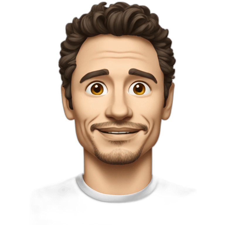 james franco cartoon wearing tee emoji