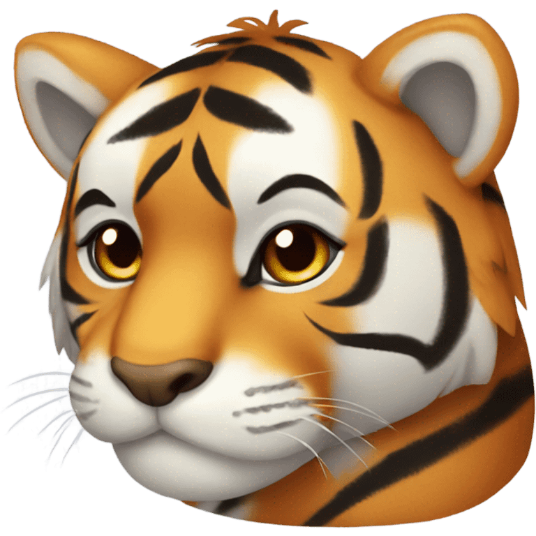 Snuggly tiger emoji