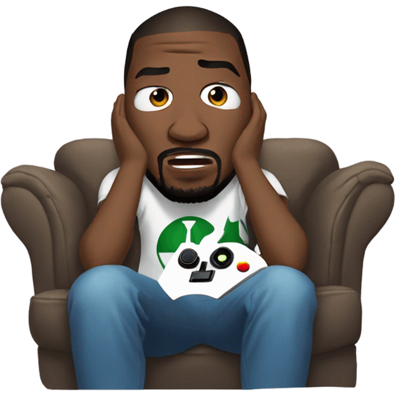 Kevin Durant playing Xbox  crying crying very upset emoji