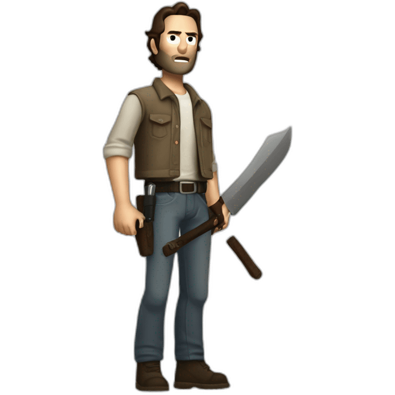 Rick grimes with a machette emoji