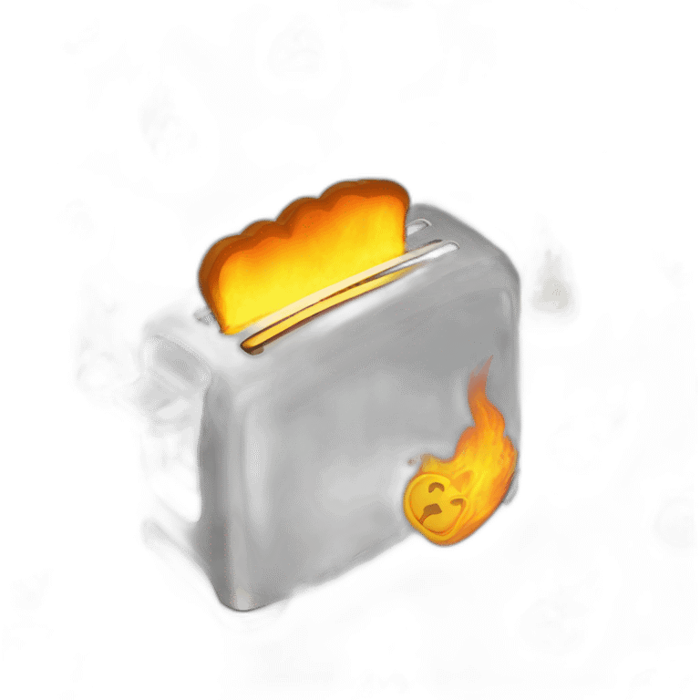 money toaster on fire emoji