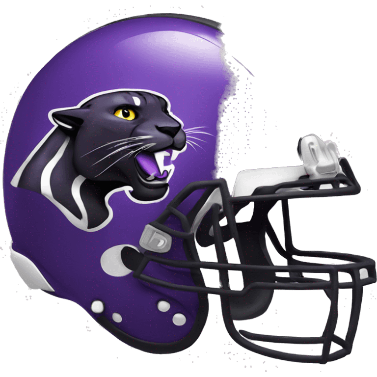 Purple panther in a football helmet emoji