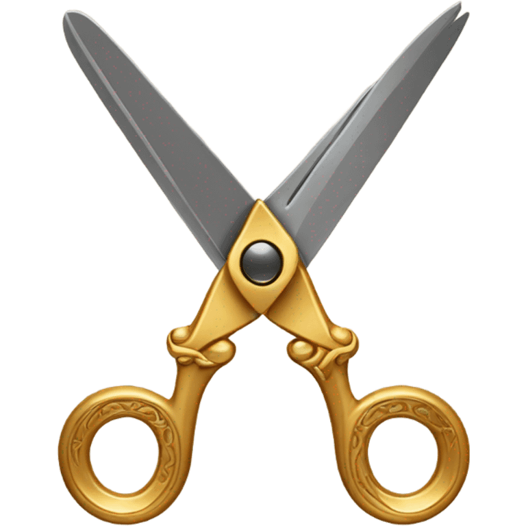 Gold scissors emoji