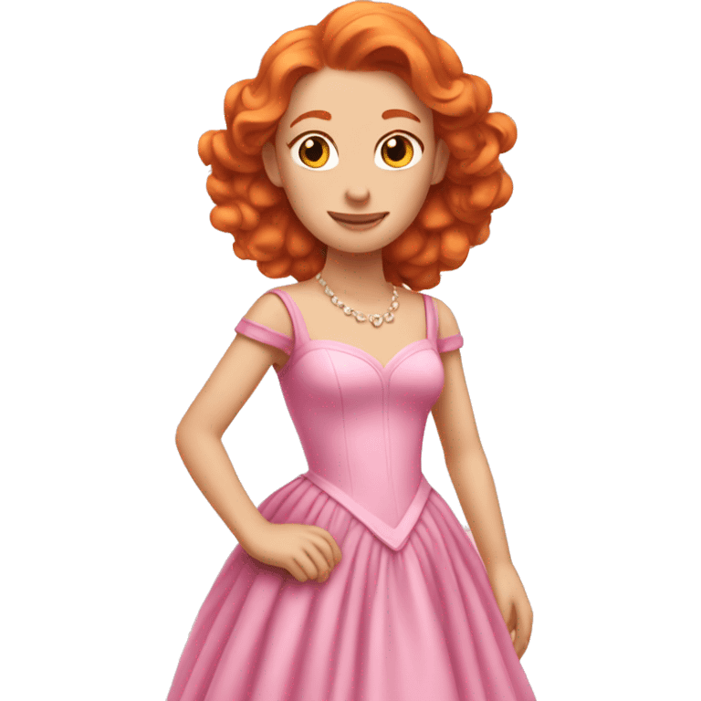 Ginger princess in pink dress emoji