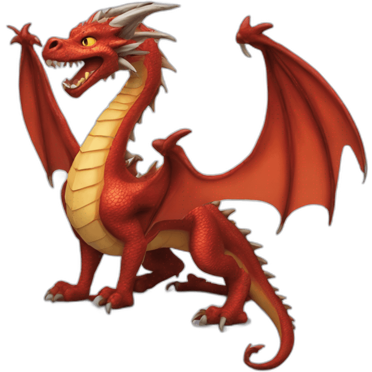 Chat sur un dragon emoji