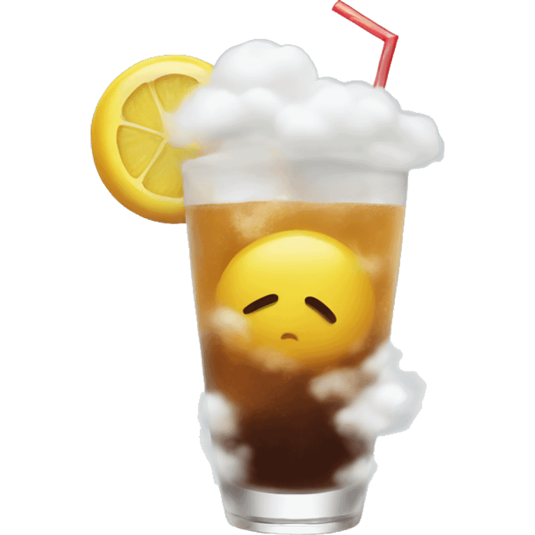 Drink floating on a cloud emoji