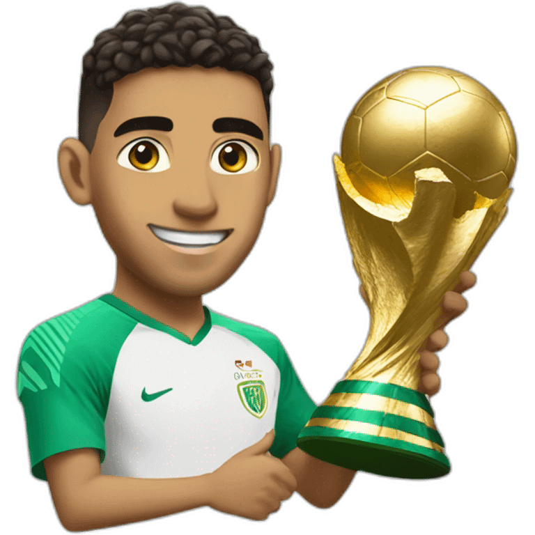 hakimi holds a world cup emoji