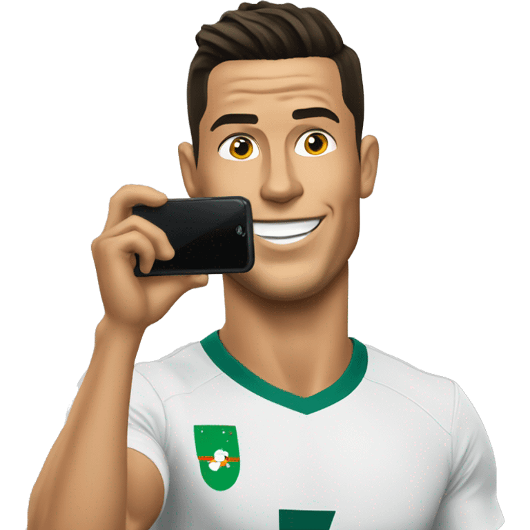 cristiano ronaldo on a phone emoji