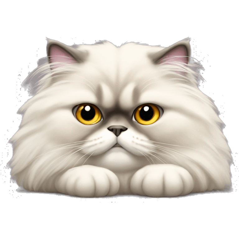 Fluffy himalayan cat laying down  emoji