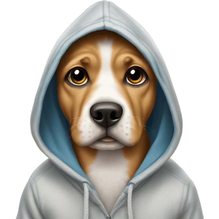 Cute dog wearing hoodie  emoji