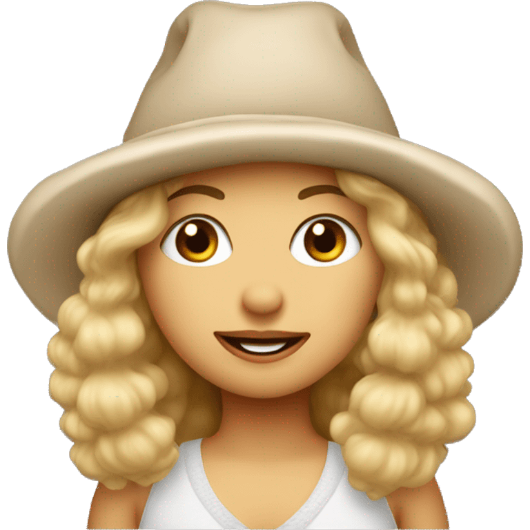 blonde girl with fur hat big cheeks  emoji