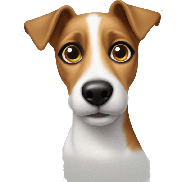 Small jack russel terrier with big dolly eyes as if underlined   emoji