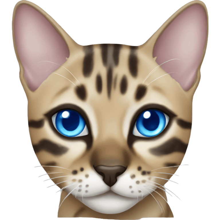 Seal Bengal cat with Blue eyes  emoji