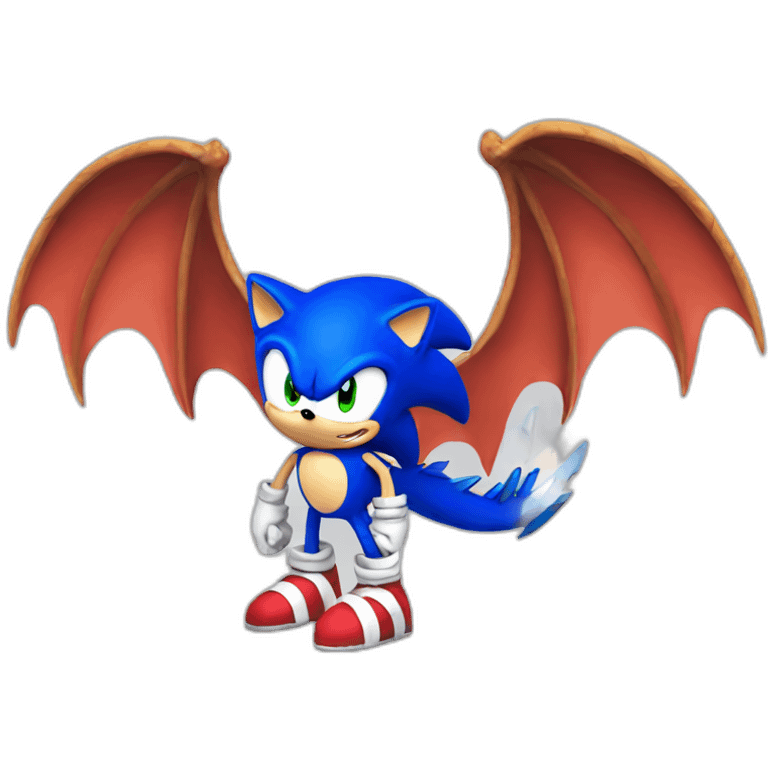 sonic with dragon wings emoji