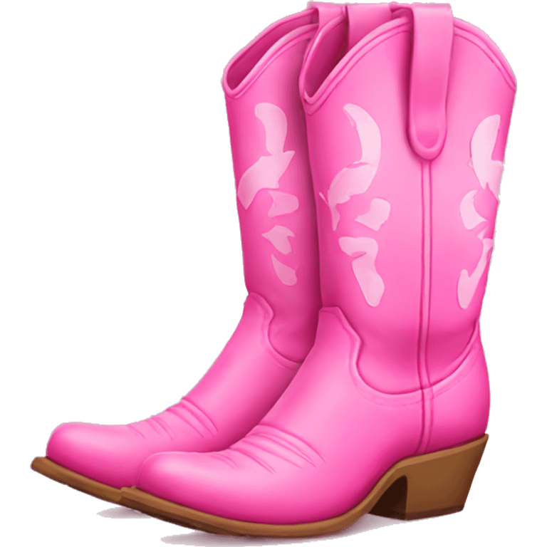 Pink cowgirl boots emoji