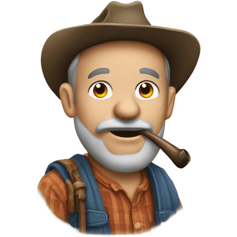 Hillbilly man with a pipe emoji