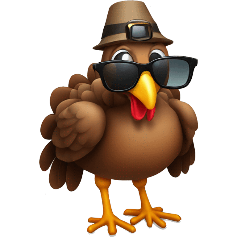 Turkey with sunglasses emoji