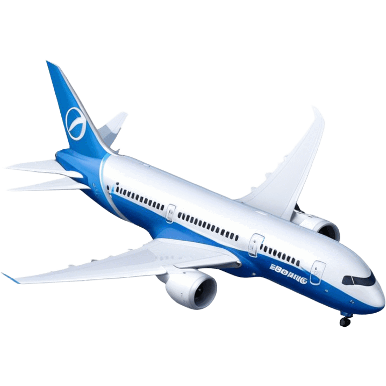 Boeing 787 Dreamliner - Boeing (Model Year: 2022) (Iconic colour: White with blue) emoji