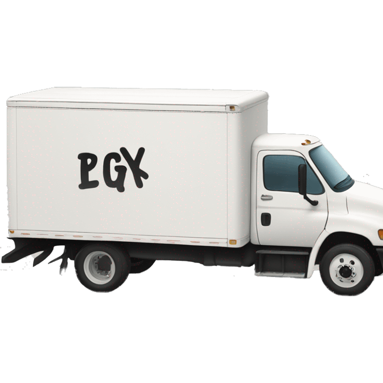 Box truck with “PGS” letters on the side emoji